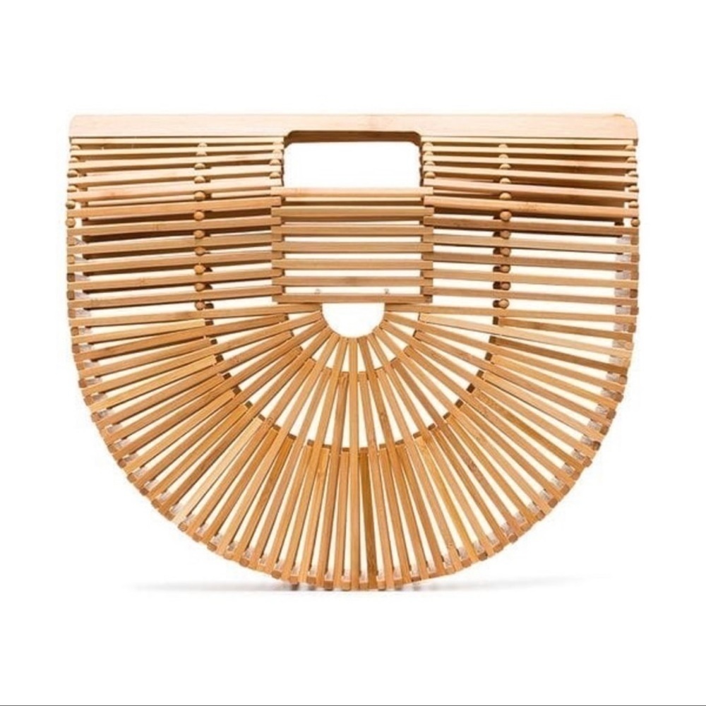 Large Bamboo Large Arch Bag. Basket Bag. Arch Bamboo Bag - Picture 4 of 10